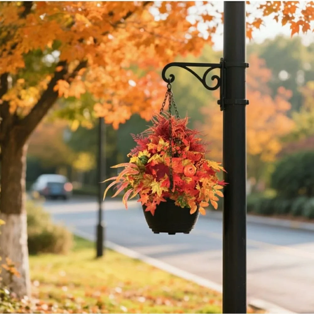 Faux Autumn Centerpiece Arrangement -set of 2  Vibrant Orange & Yellow ⁹